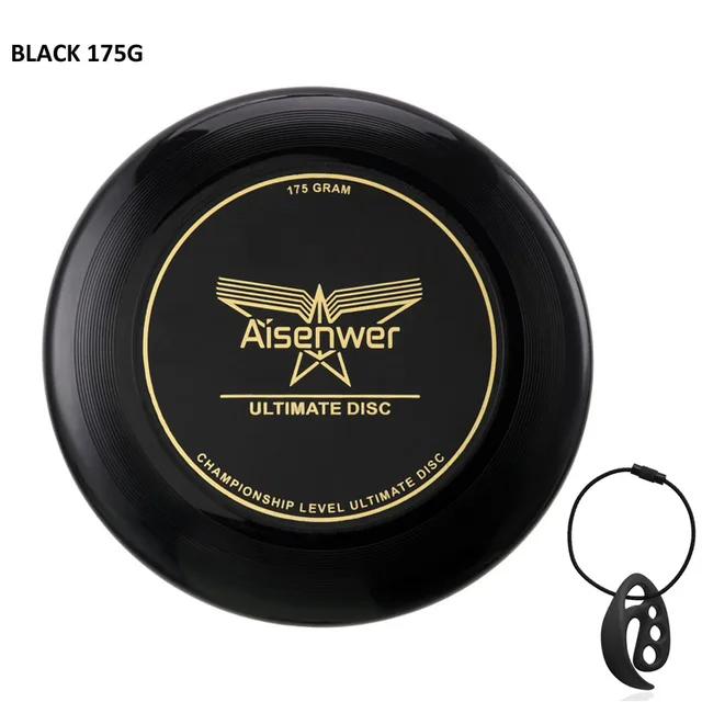 Frisbee Ultimate adultes - Aisenwer Ultimate Disc Noir 175g avec fermoir à disque