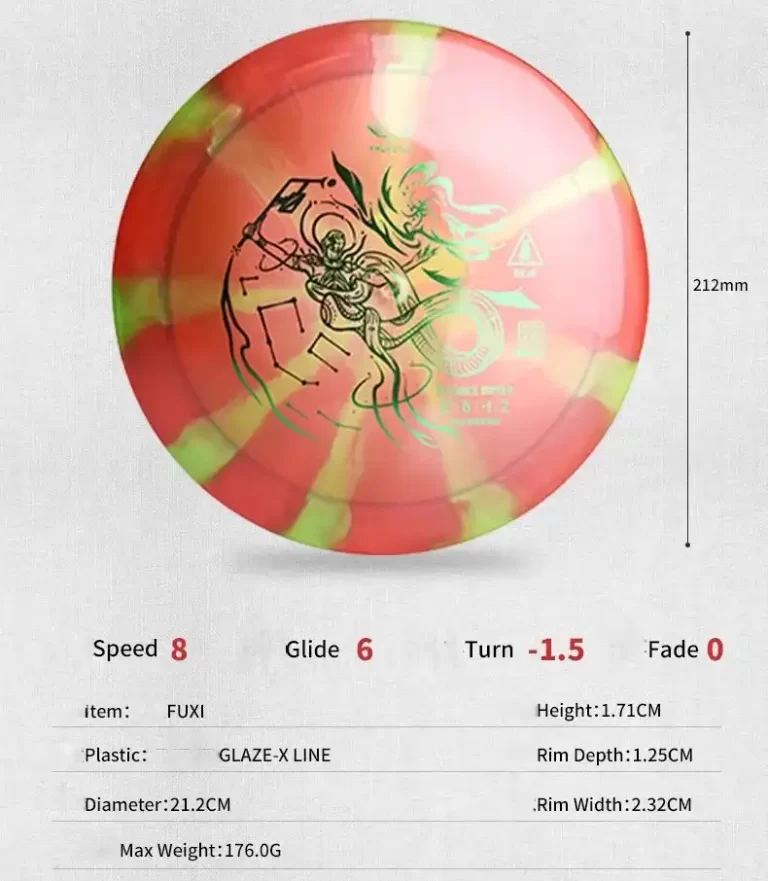Frisbee Yikun Disc-Golf Distance Driver FUXI Glaze-X - Caractéristiques