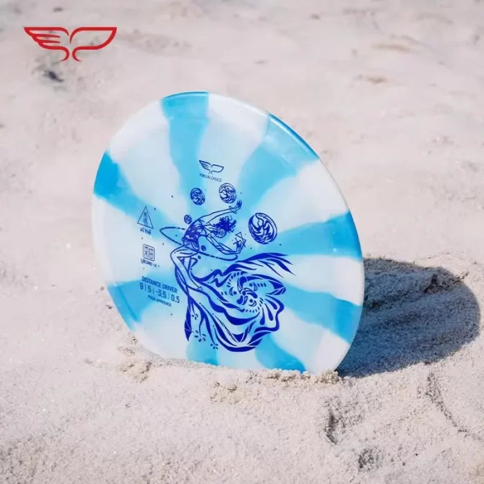 Frisbee Yikun Disc-Golf Distance Driver XIHE Glaze-X - Modèle B dans le sable