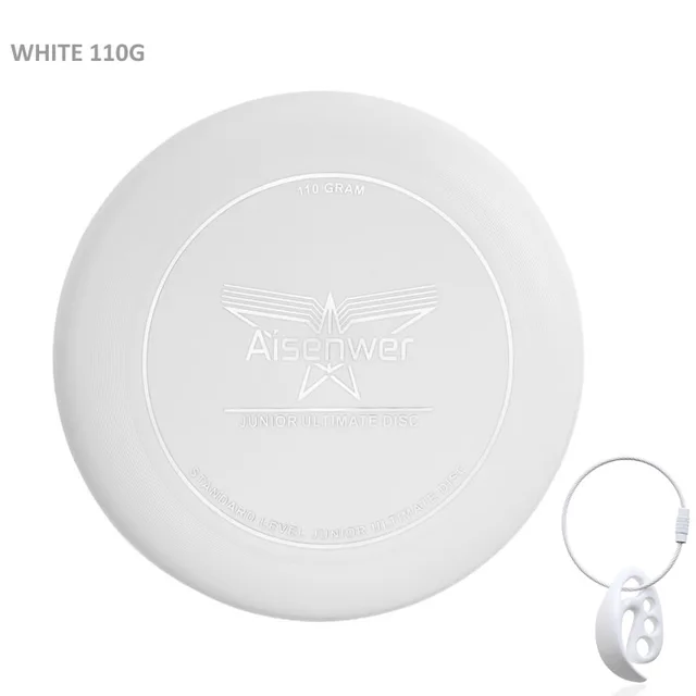 Frisbee pour enfants de 3 à 8 ans- Aisenwer Ultimate Disc Blanc 110g avec fermoir à disque