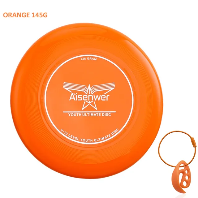 Frisbee pour enfants de 8 à 15 ans- Aisenwer Ultimate Disc Orange 145g avec fermoir à disque