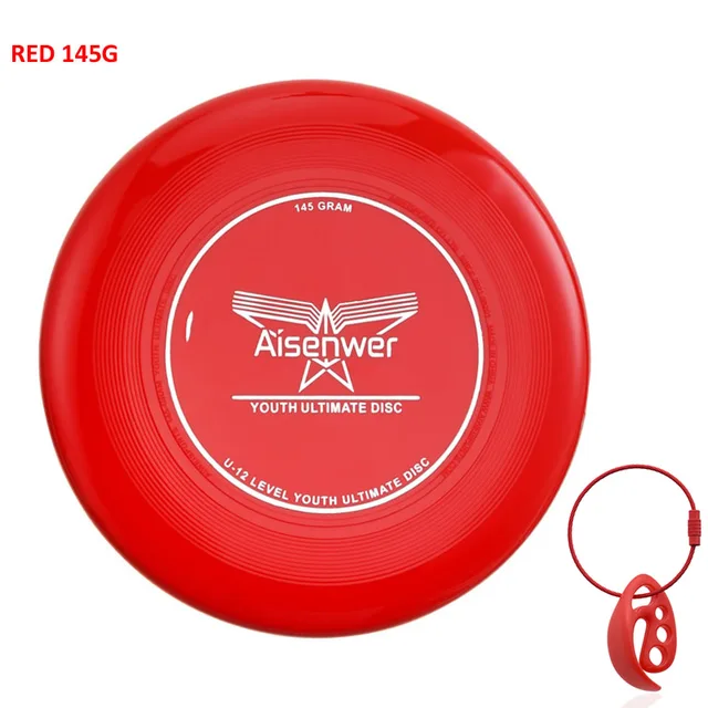 Frisbee pour enfants de 8 à 15 ans- Aisenwer Ultimate Disc Rouge 145g avec fermoir à disque
