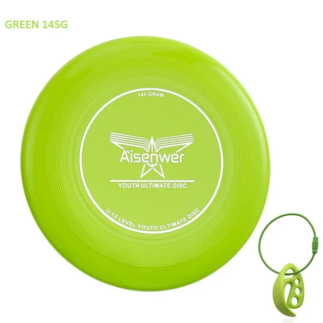 Frisbee pour enfants de 8 à 15 ans- Aisenwer Ultimate Disc Vert 145g avec fermoir à disque